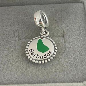 Pandora Barbados Map Exclusive Dangle Charm Pendant